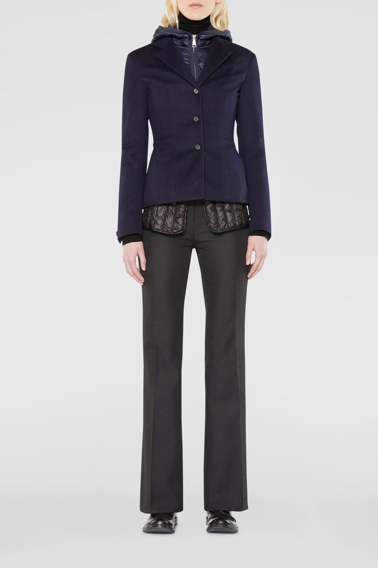 Blazer with inner hooded padded jacket