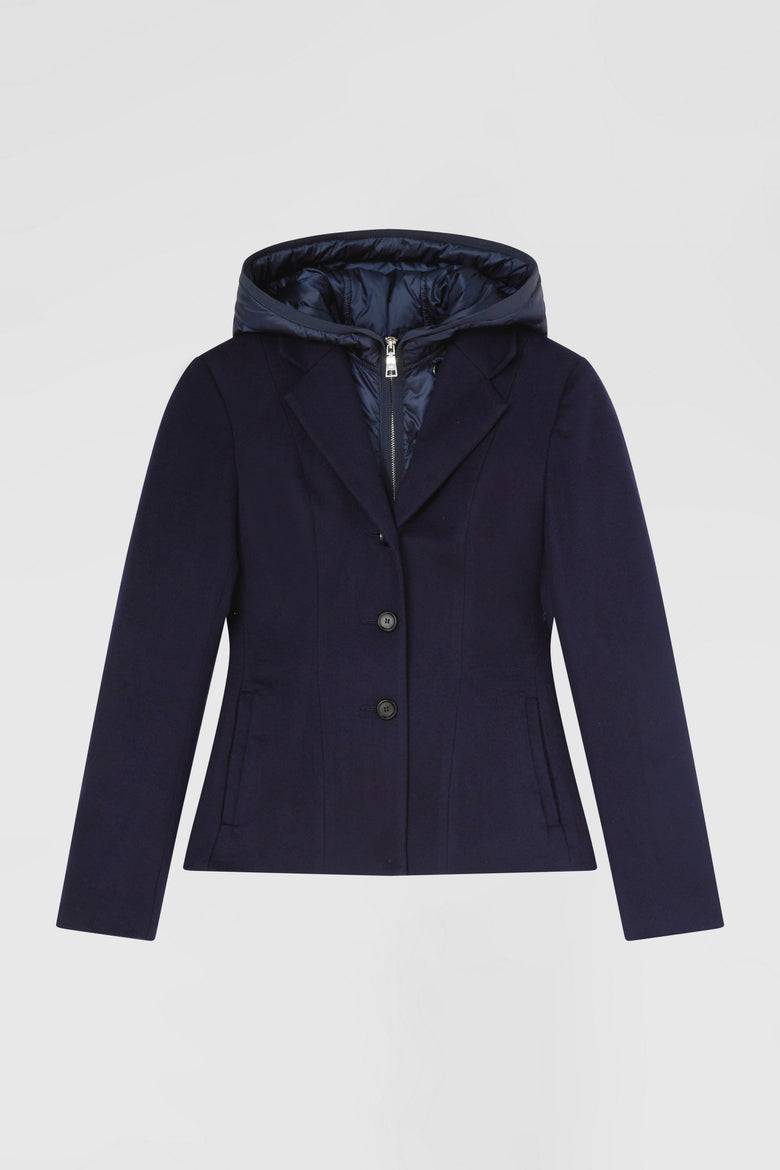 Blazer with inner hooded padded jacket