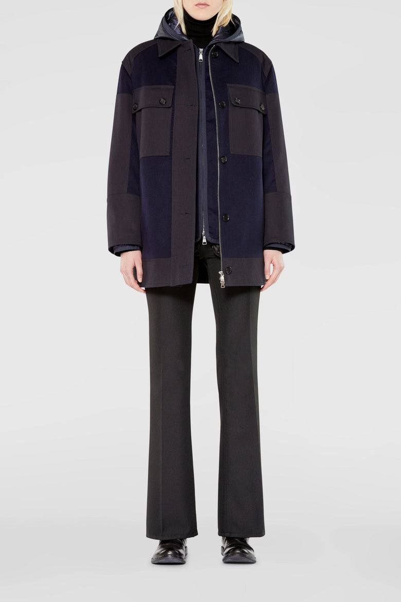 Coat with inner hooded padded jacket