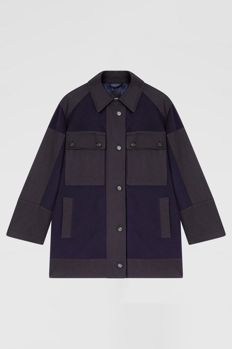 Coat with inner hooded padded jacket
