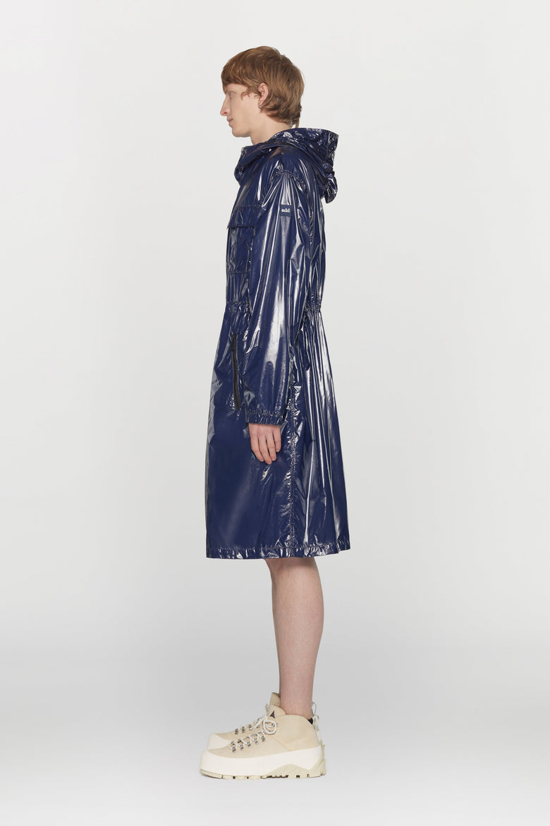 Parka gender neutral in nylon idrorepellente e antivento con cappuccio