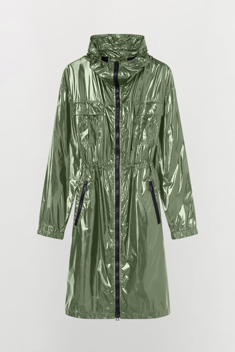 Water-repellent and windproof nylon gender neutral parka with hood