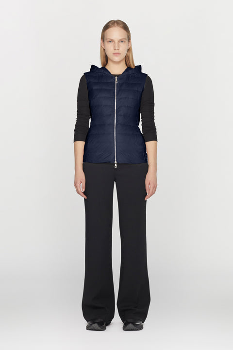 Gilet in nylon ultraleggero imbottito in piumino d'anatra