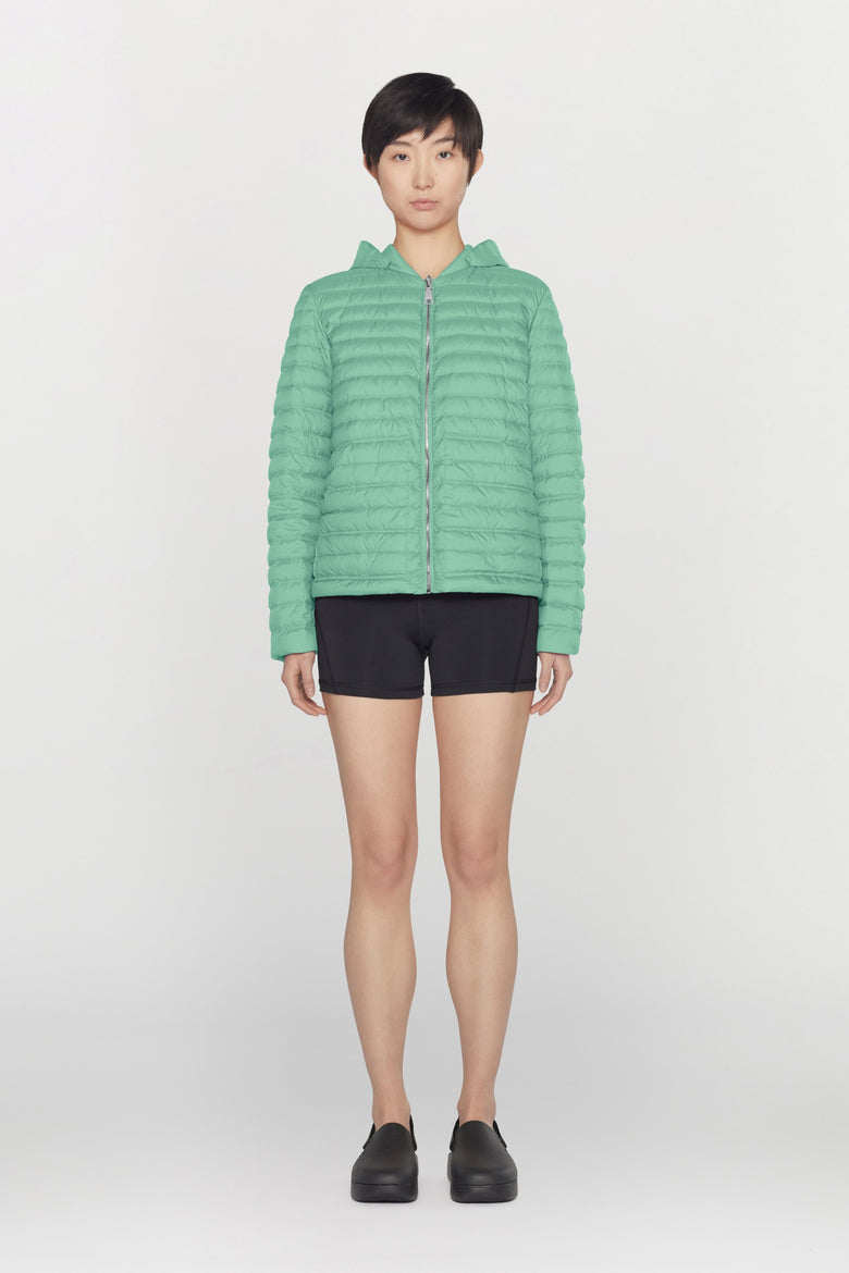 Goose down, reversible jacket in tech, ultralight fabric