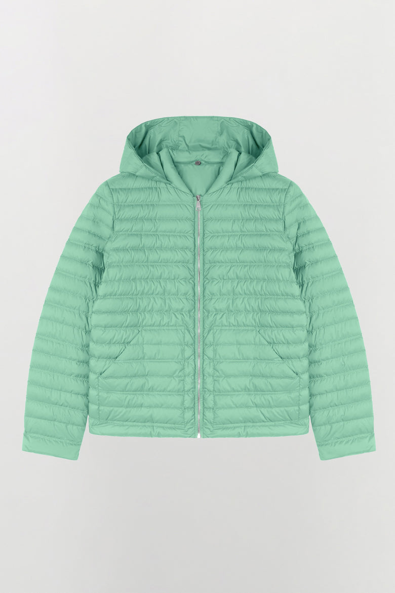 Goose down, reversible jacket in tech, ultralight fabric