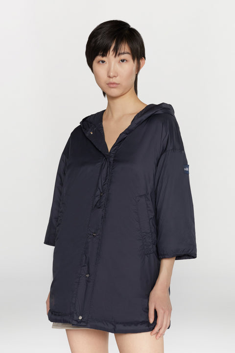 Giacca reversibile in tessuto tecnico ultraleggero con imbottitura in piumino d'oc