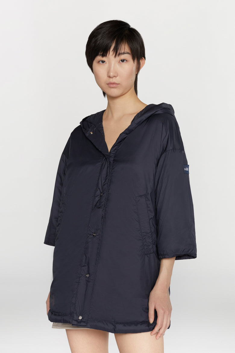 Goose down, reversible jacket in tech, ultralight fabri