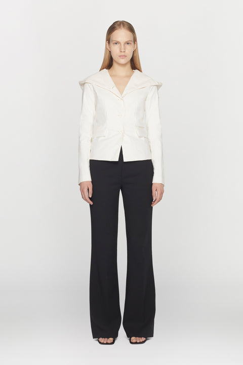 Giacca in fibra naturale impermeabile con cappuccio