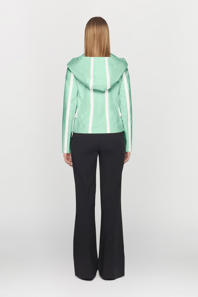 Waterproof natural fiber jacket with hood