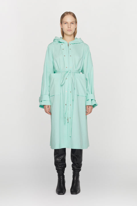 Parka in misto cotone idrorepellente con cappuccio