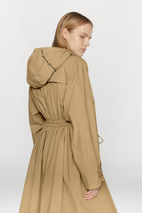 Parka in misto cotone idrorepellente con cappuccio