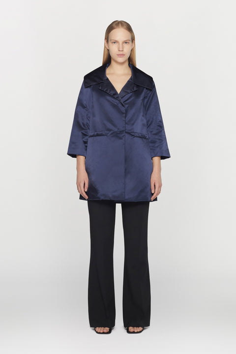 Cappotto monopetto in nylon idrorepellente